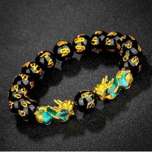 New Feng Shui Black Obsidian Wealth Bracelet